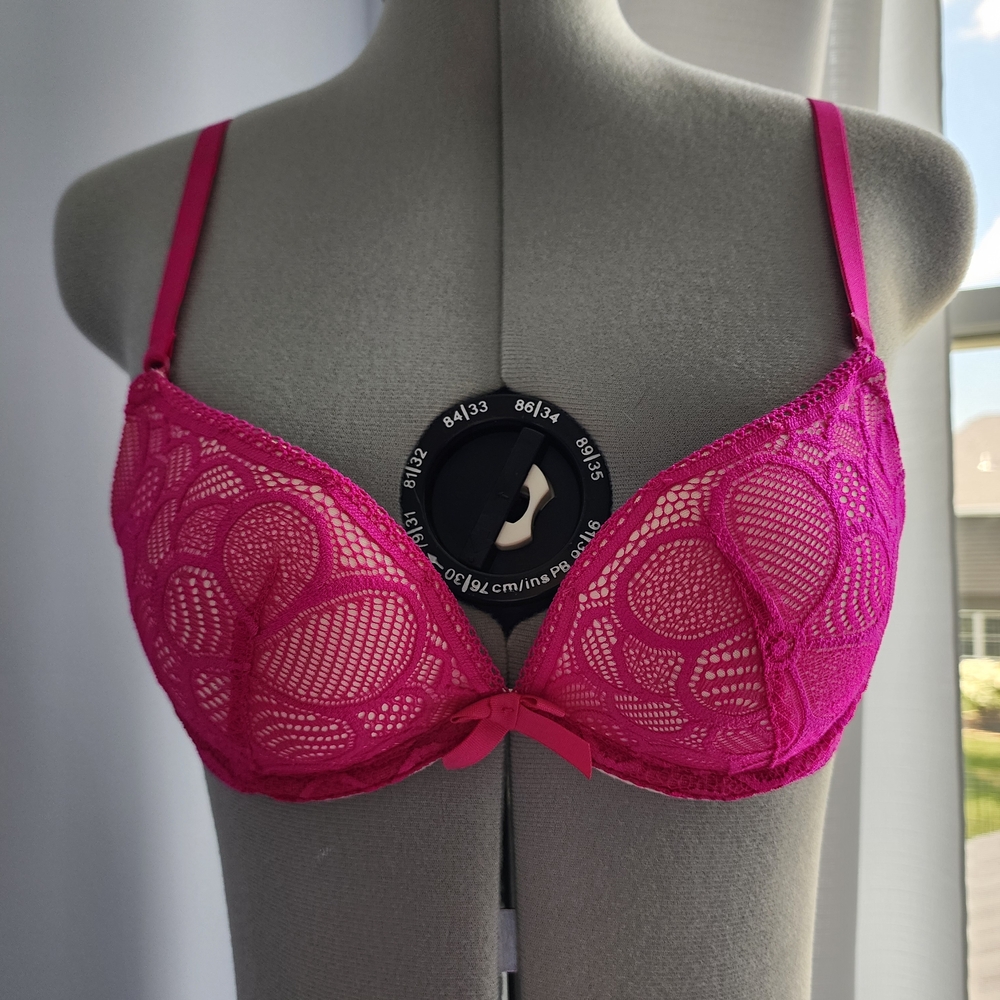 Aerie Pink Lace Push-up Bra